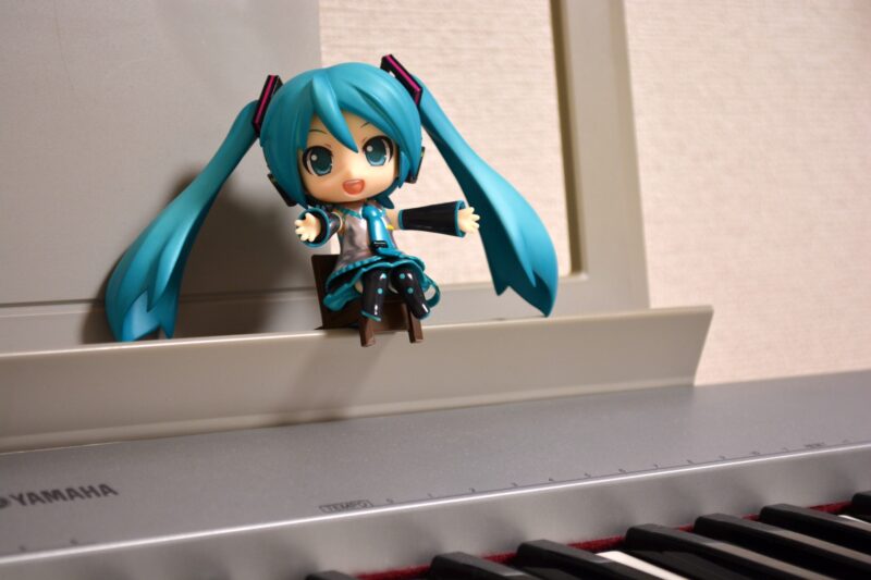 歓迎する初音ミクフィギュア